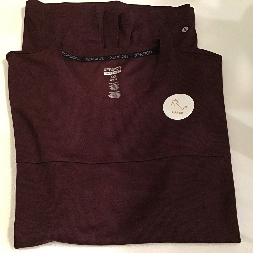 Xersion Shirt XXL Pullover Burgundy NWT $30